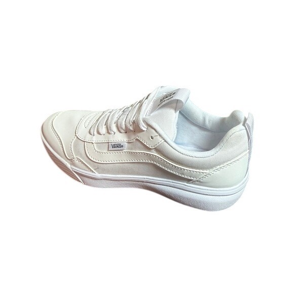 Vans Low Top Sneakers White Lace Up Athletic Shoes Women Size 7.5 - Picture 4 of 7